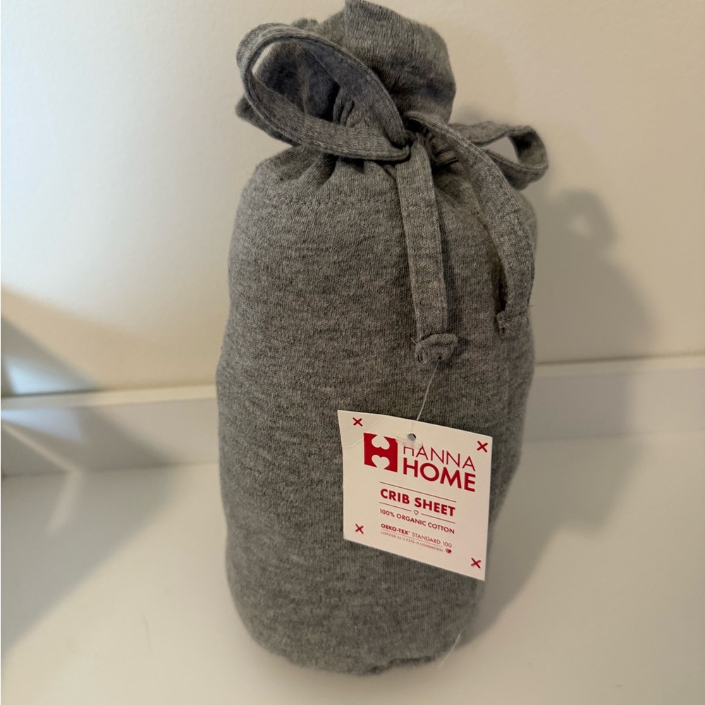 Hanna Andersson Gray Crib Sheet